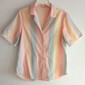 Pastel Collar Button Down Shirt